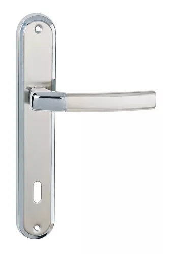 CAMILA pajzsos ajtókilincs szatén króm 55 mm BB