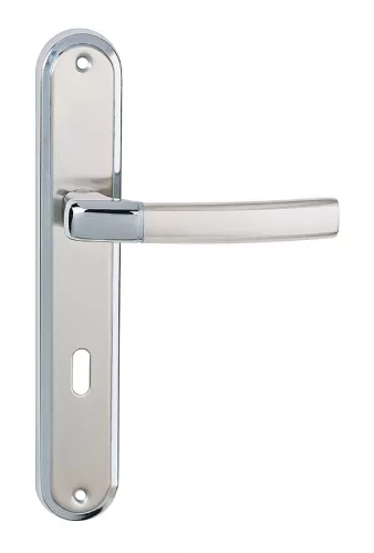 CAMILA pajzsos ajtókilincs szatén króm 72 mm BB