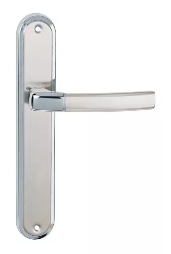 CAMILA pajzsos ajtókilincs szatén króm Lyuk nélkül