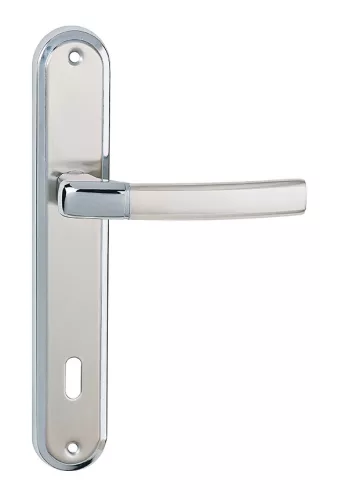 CAMILA pajzsos ajtókilincs szatén króm 88 mm BB