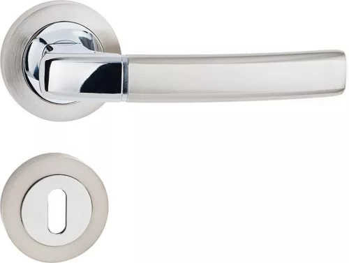 CAMILA ajtóajtókilincs kerek rozettás szatén króm BB