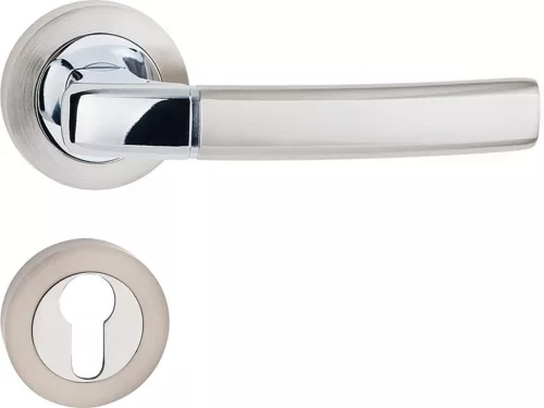 CAMILA ajtóajtókilincs kerek rozettás szatén króm PZ