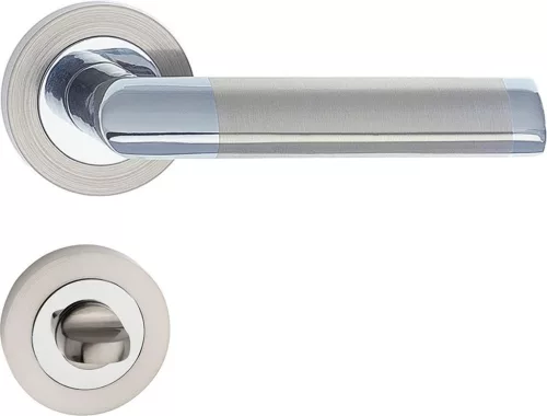 DARO ajtóajtókilincs kerek rozettás szatén króm WC