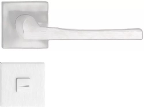 ELSA/VENA ajtókilincs szögletes K-rozettás - FIT rozettás 6mm szálcsiszolt nikkel WC