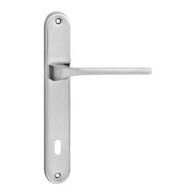 FEBE pajzsos ajtókilincs szálcsiszolt nikkel 90 mm BB