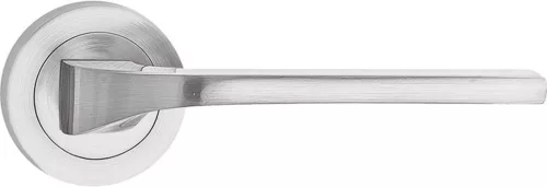 FEBE ajtókilincs kerek rozettás szálcsiszolt nikkel Csak kilincs felső rozettán