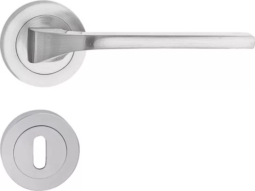 FEBE ajtókilincs kerek rozettás szálcsiszolt nikkel BB