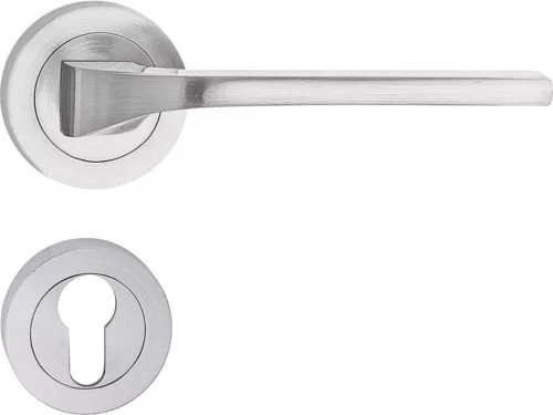 FEBE ajtókilincs kerek rozettás szálcsiszolt nikkel PZ