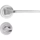 FEBE ajtókilincs kerek rozettás szálcsiszolt nikkel WC