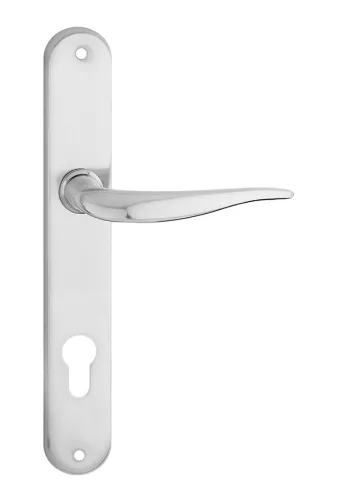 MONICA pajzsos ajtókilincs szálcsiszolt nikkel 90 mm PZ