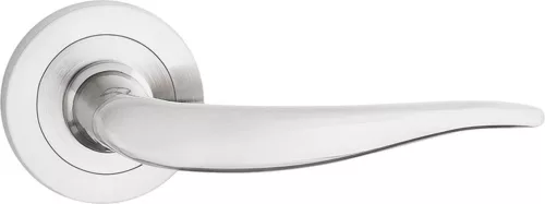 MONICA ajtókilincs kerek rozettás szálcsiszolt nikkel Csak kilincs felső rozettán