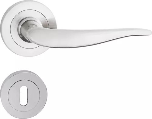 MONICA ajtókilincs kerek rozettás szálcsiszolt nikkel BB