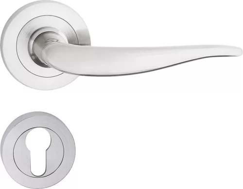 MONICA ajtókilincs kerek rozettás szálcsiszolt nikkel PZ