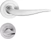 MONICA ajtókilincs kerek rozettás szálcsiszolt nikkel WC