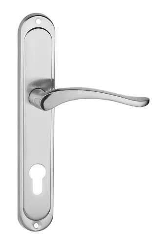 NICOLE/BALEN pajzsos ajtókilincs szálcsiszolt nikkel 55 mm PZ