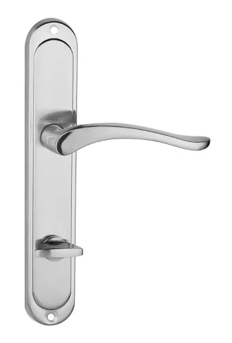 NICOLE/BALEN pajzsos ajtókilincs szálcsiszolt nikkel 55 mm WC