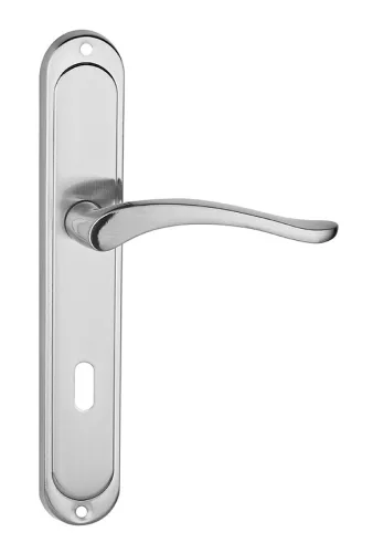 NICOLE/BALEN pajzsos ajtókilincs szálcsiszolt nikkel 72 mm BB