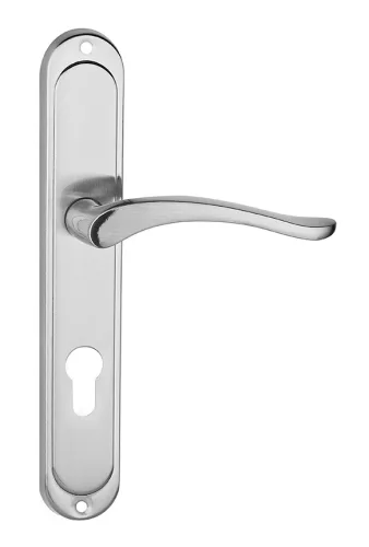 NICOLE/BALEN pajzsos ajtókilincs szálcsiszolt nikkel 72 mm PZ