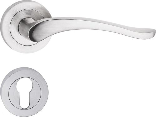 NICOLE/BALEN ajtókilincs kerek rozettás szálcsiszolt nikkel PZ