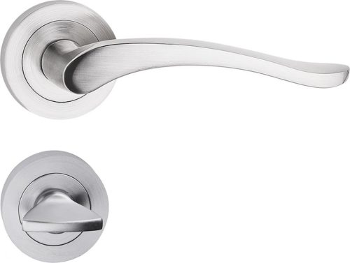 NICOLE/BALEN ajtókilincs kerek rozettás szálcsiszolt nikkel WC