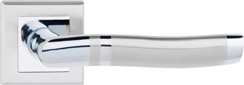 PLEJADA ajtóajtókilincs szögletes rozettás szatén króm Csak kilincs felső rozettán