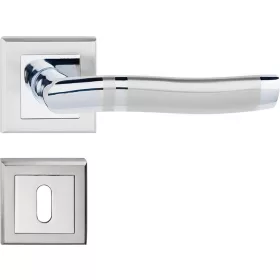   PLEJADA ajtóajtókilincs szögletes rozettás szatén króm BB