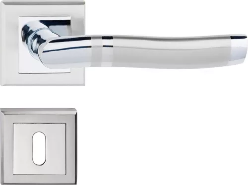 PLEJADA ajtóajtókilincs szögletes rozettás szatén króm BB