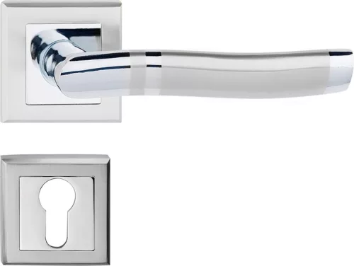 PLEJADA ajtóajtókilincs szögletes rozettás szatén króm PZ