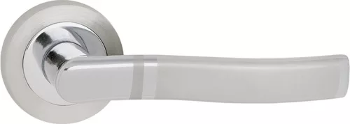 PLEJADA ajtóajtókilincs kerek rozettás szatén króm Csak kilincs felső rozettán