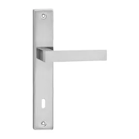 QUBIK pajzsos ajtókilincs szálcsiszolt nikkel 90 mm BB