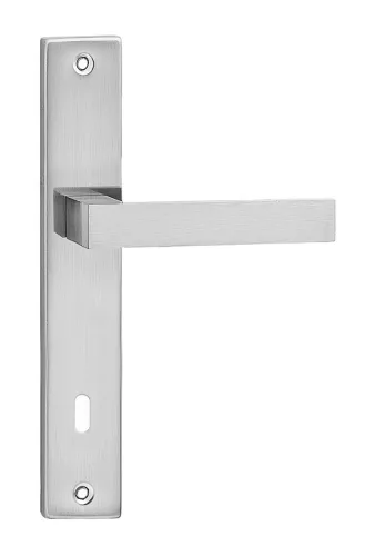 QUBIK pajzsos ajtókilincs szálcsiszolt nikkel 55 mm BB