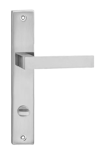 QUBIK pajzsos ajtókilincs szálcsiszolt nikkel 55 mm WC