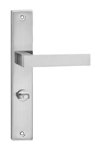 QUBIK pajzsos ajtókilincs szálcsiszolt nikkel 78 mm WC