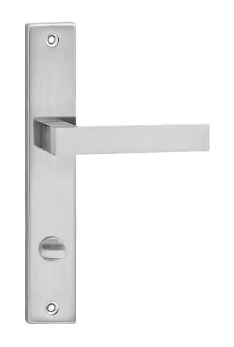 QUBIK pajzsos ajtókilincs szálcsiszolt nikkel 88 mm WC