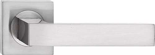 QUBIK ajtókilincs szögletes rozettás szálcsiszolt nikkel Csak kilincs felső rozettán