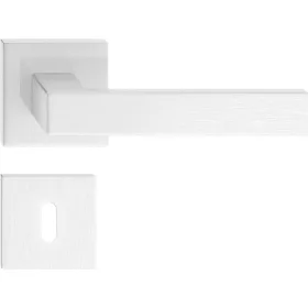   QUBIK ajtókilincs szögletes K-rozettás szálcsiszolt nikkel BB