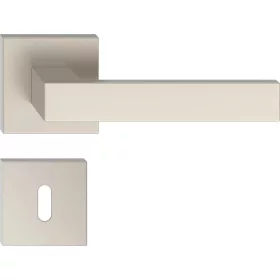   QUBIK ajtókilincs négyzet alakú K-rozettás nikkel szatén BB