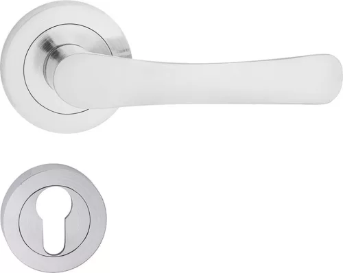 SYDNEY ajtóajtókilincs kerek rozettás szálcsiszolt nikkel PZ