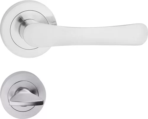 SYDNEY ajtóajtókilincs kerek rozettás szálcsiszolt nikkel WC