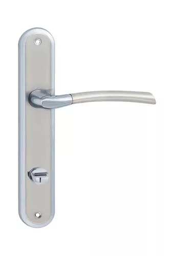 ZORBA pajzsos ajtókilincs szatén króm 90 mm WC