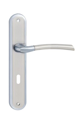 ZORBA pajzsos ajtókilincs szatén króm 72 mm BB