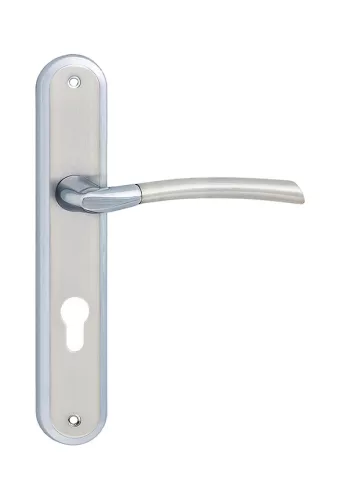 ZORBA pajzsos ajtókilincs szatén króm 72 mm PZ