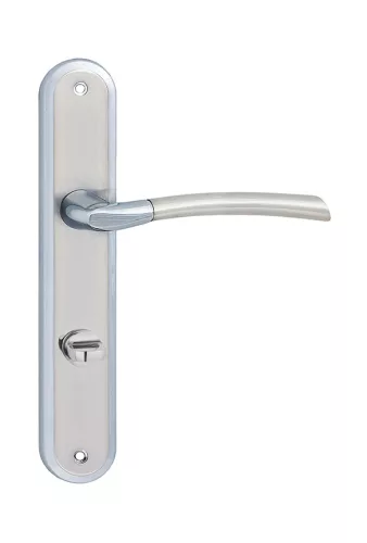 ZORBA pajzsos ajtókilincs szatén króm 78 mm WC