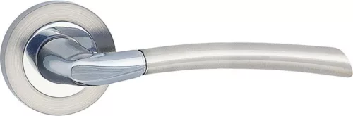 ZORBA ajtóajtókilincs kerek rozettás szatén króm Csak kilincs felső rozettán