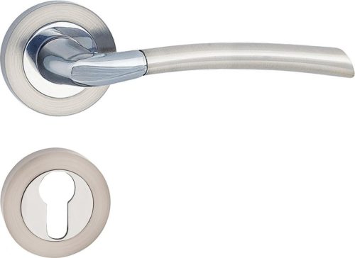 ZORBA ajtóajtókilincs kerek rozettás szatén króm PZ