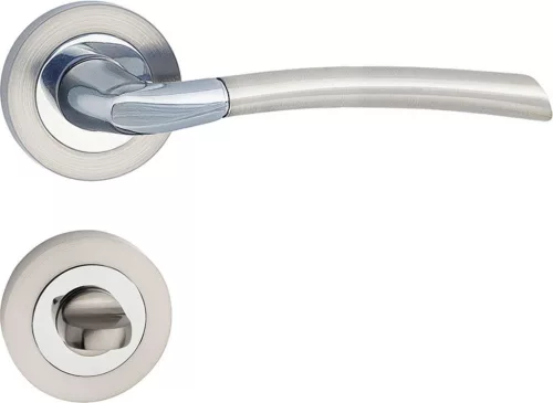 ZORBA ajtóajtókilincs kerek rozettás szatén króm WC