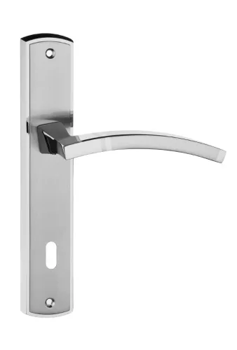 ALFA pajzsos ajtókilincs nikkel 90 mm BB