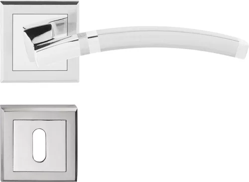 ALFA ajtóajtókilincs szögletes rozettás szatén nikkel BB