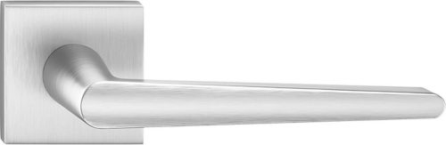 ARROW ajtóajtókilincs négyzet alakú Q-rozettás szálcsiszolt króm - CORONA PREMIUM Csak kilincs fels