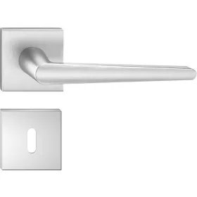   ARROW ajtóajtókilincs négyzet alakú Q-rozettás szálcsiszolt króm - CORONA PREMIUM BB